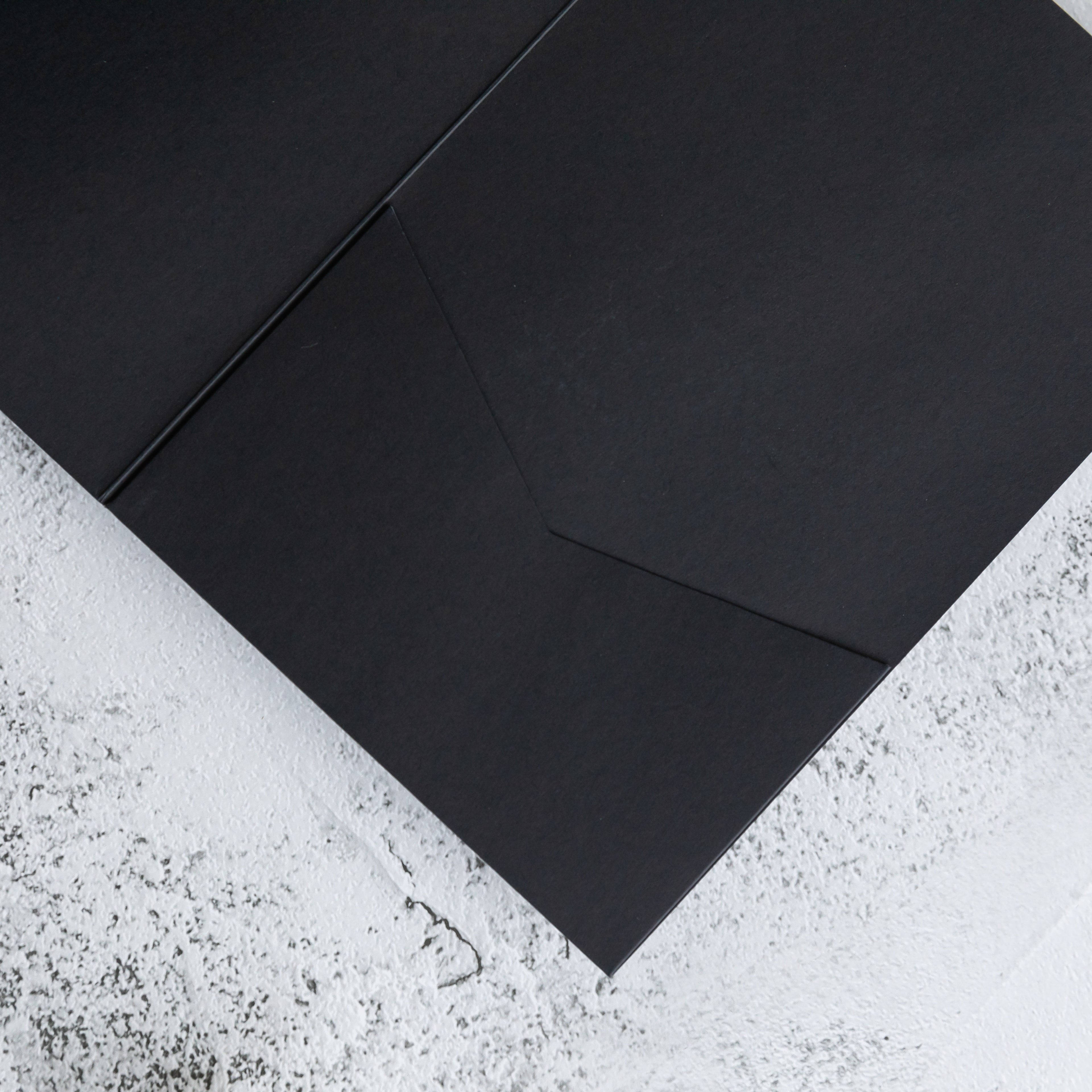 PONATIA 20 PCS Black Tri-fold Wedding Invitation Pockets for 5x7 Wedding Cards