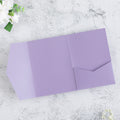 PONATIA 20 PCS Lilac Tri-fold Wedding Invitation Pockets for 5x7 Wedding Cards