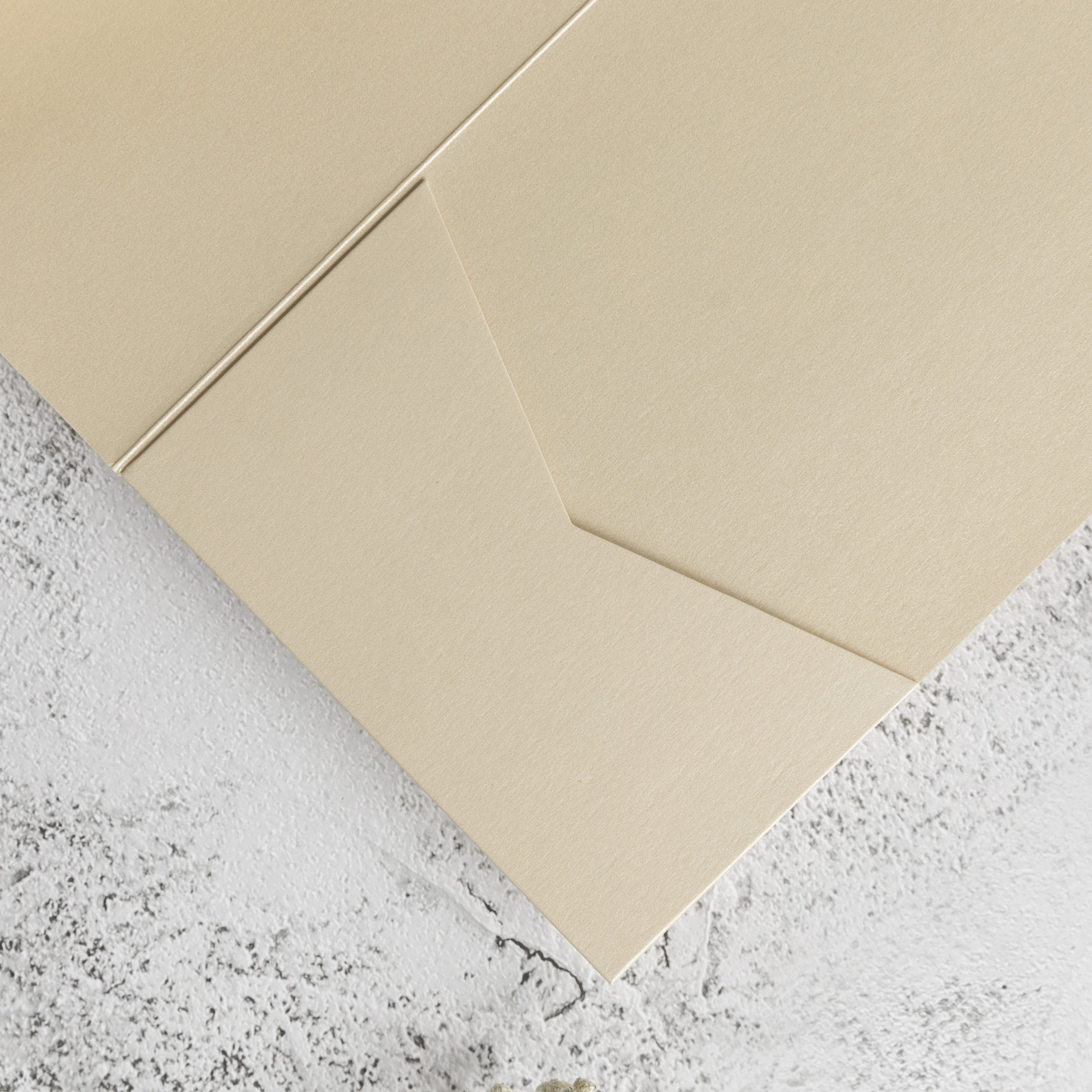 PONATIA 20 PCS Champagne Tri-fold Wedding Invitation Pockets for 5x7 Wedding Cards