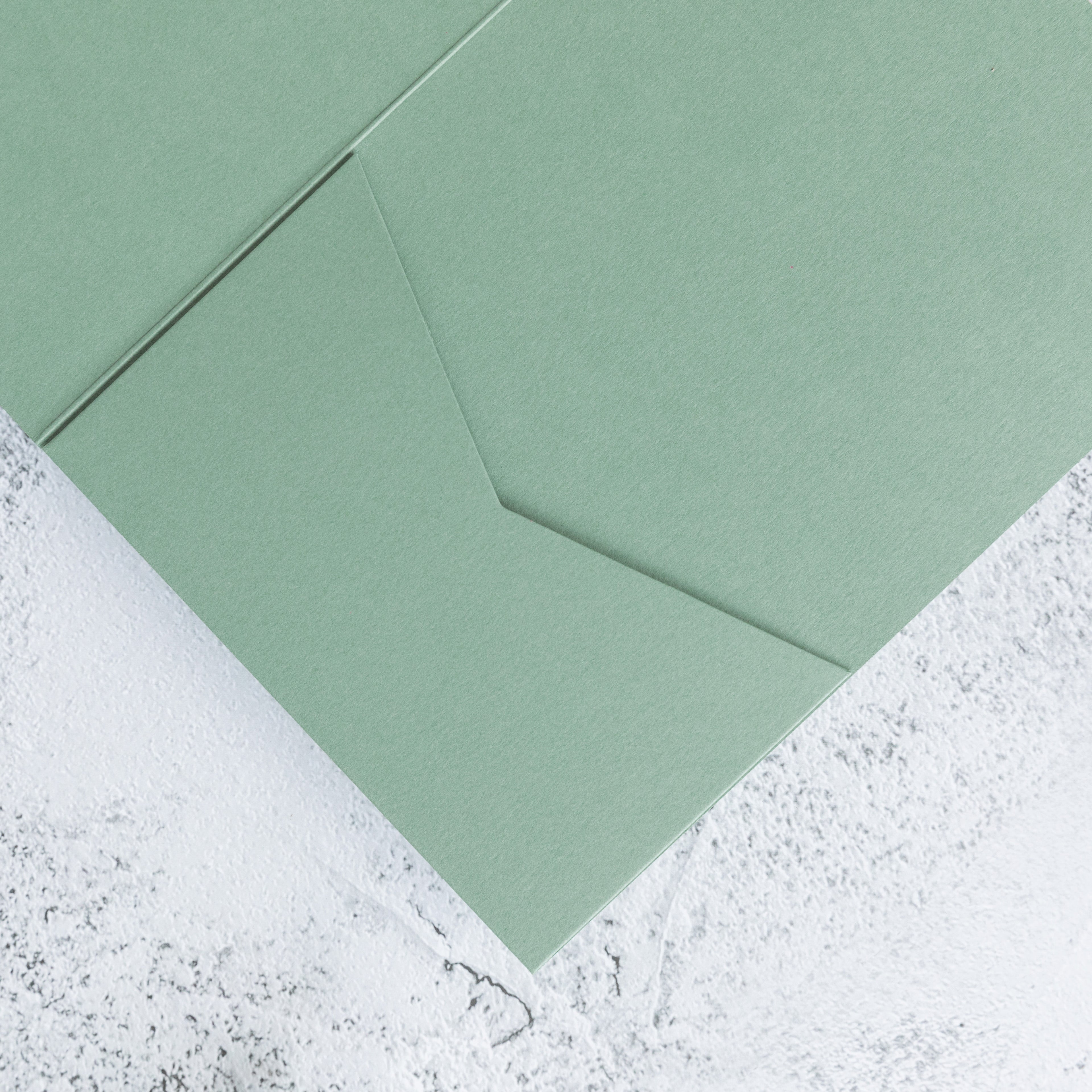 PONATIA 20 PCS Sage Green Tri-fold Wedding Invitation Pockets for 5x7 Wedding Cards