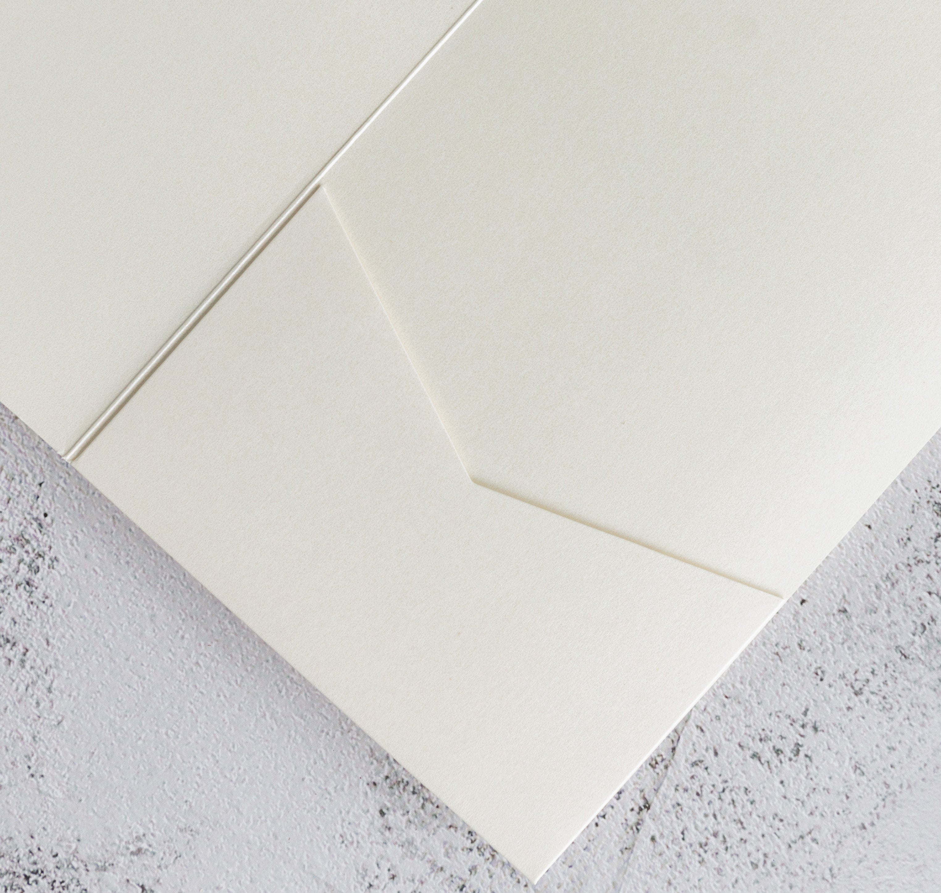 PONATIA 20 PCS Ivory Tri-fold Wedding Invitation Pockets for 5x7 Wedding Cards