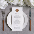 PONATIA White Paper Wedding Menu