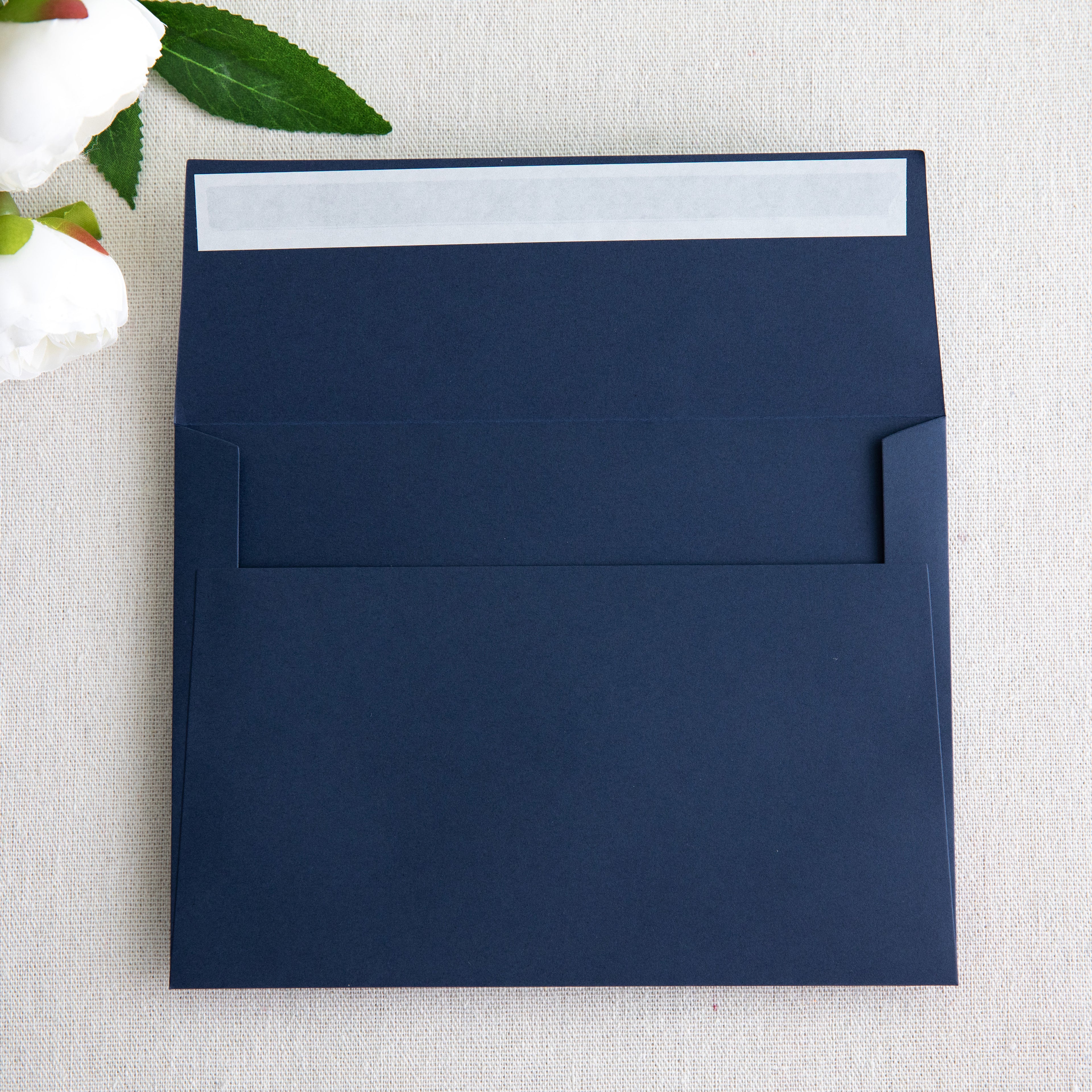 PONATIA 50 Pieces 5x7 Navy Blue Envelopes, A7 Envelopes Self Seal for Weddings, Invitation Cards
