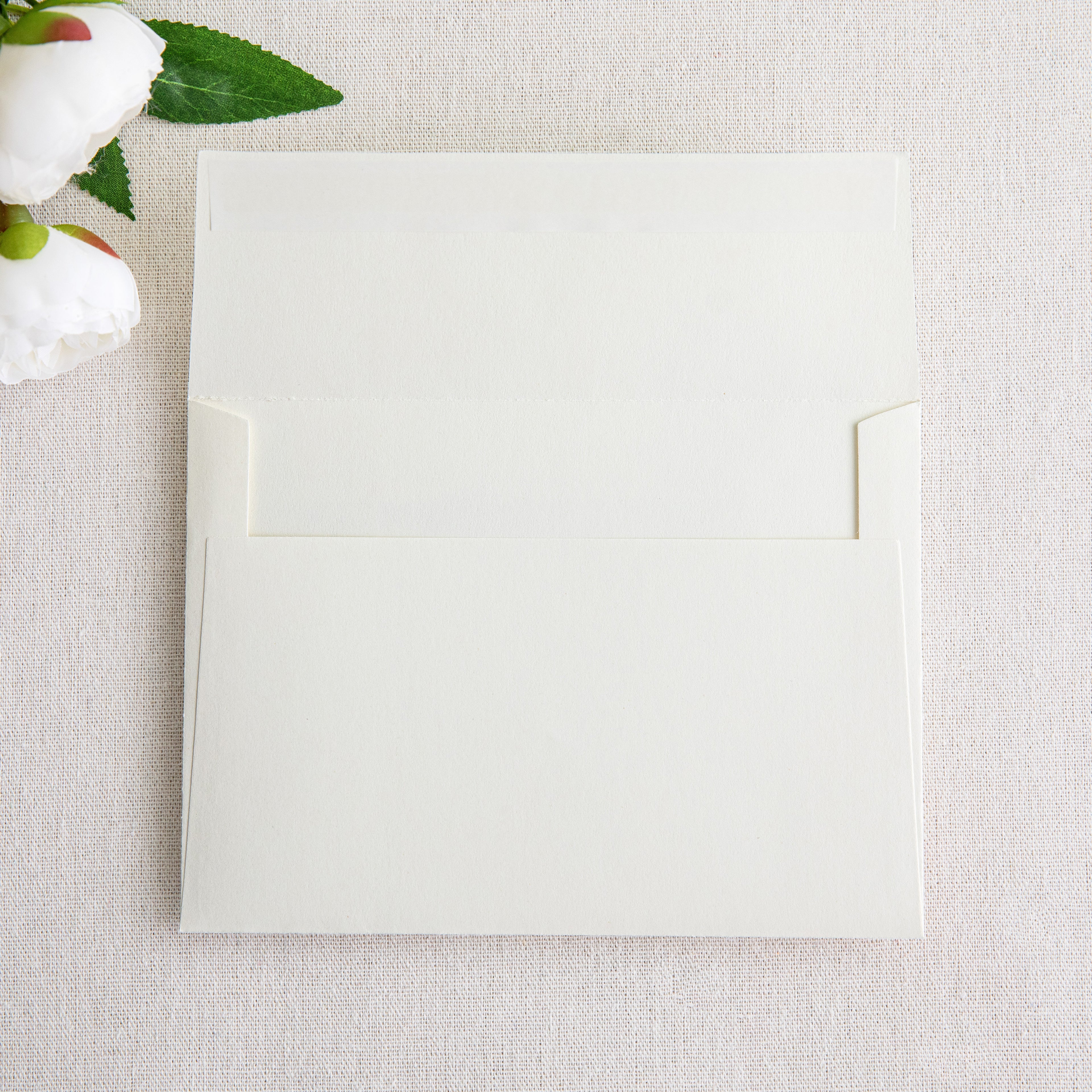 PONATIA 50 Pieces 5x7 Ivory Envelopes, A7 Envelopes Self Seal for Weddings, Invitation Cards