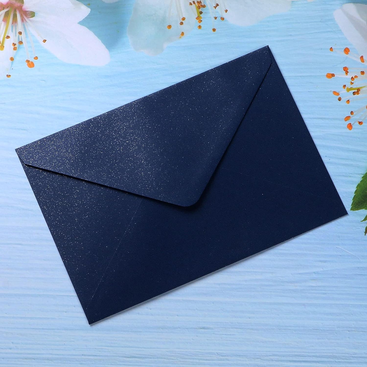 PONATIA 50 Pcs A7 Navy Blue Envelopes for 5x7 Weddings Invitation Cards