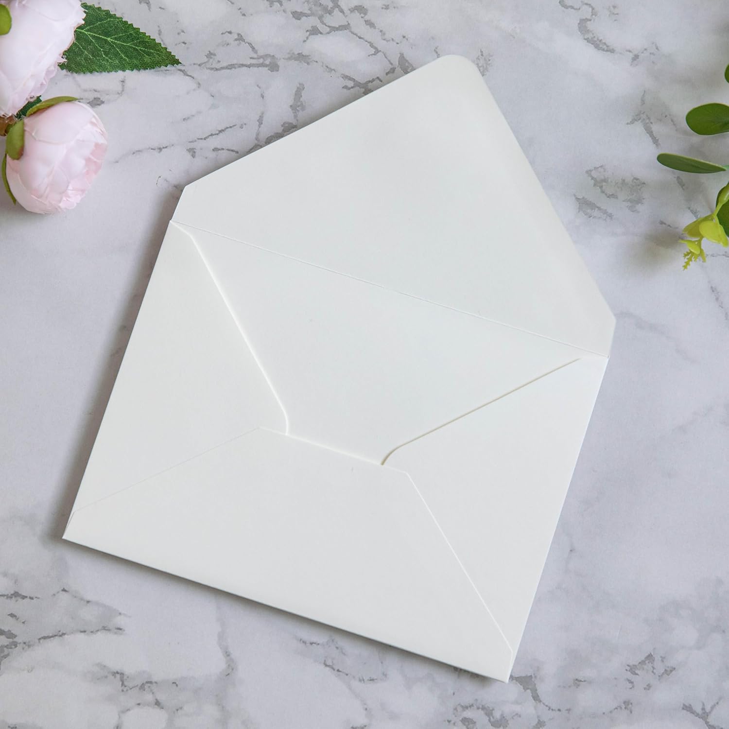 PONATIA 50 Pcs A7 Matte Ivory Envelopes for 5x7 Weddings Invitation Cards
