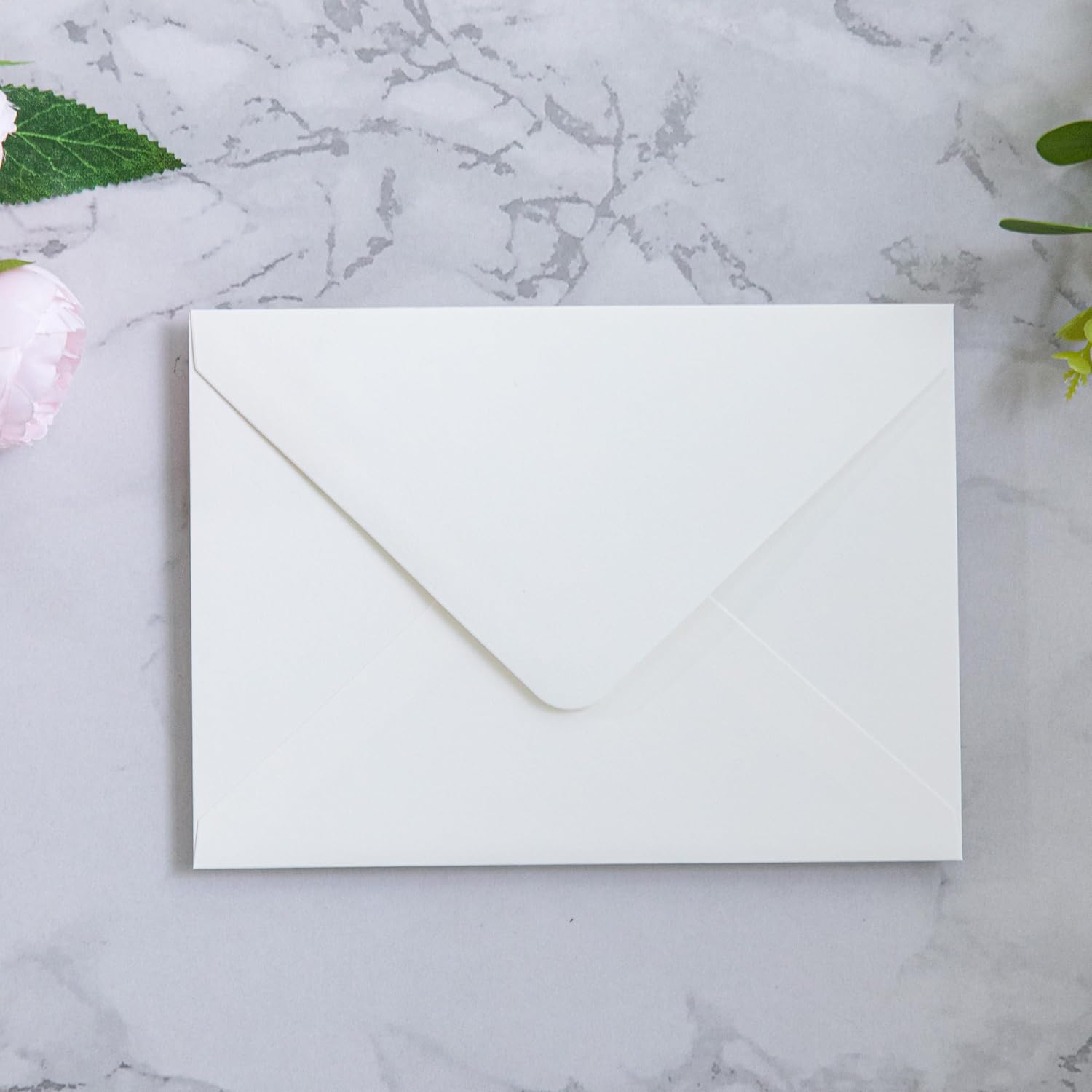 PONATIA 50 Pcs A7 Matte Ivory Envelopes for 5x7 Weddings Invitation Cards