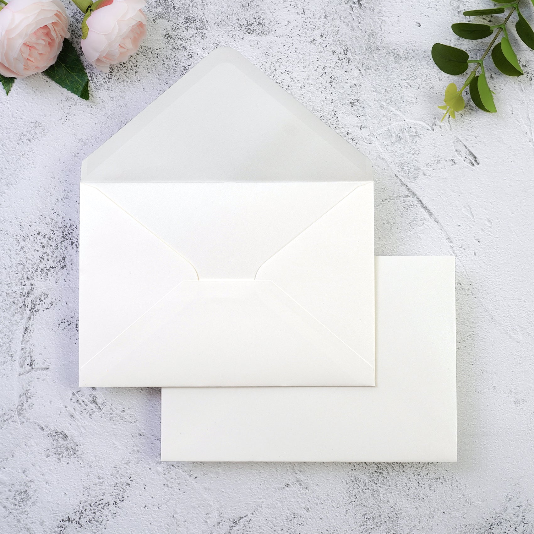 PONATIA 50 Pcs A7 Ivory Envelopes for 5x7 Weddings Invitation Cards