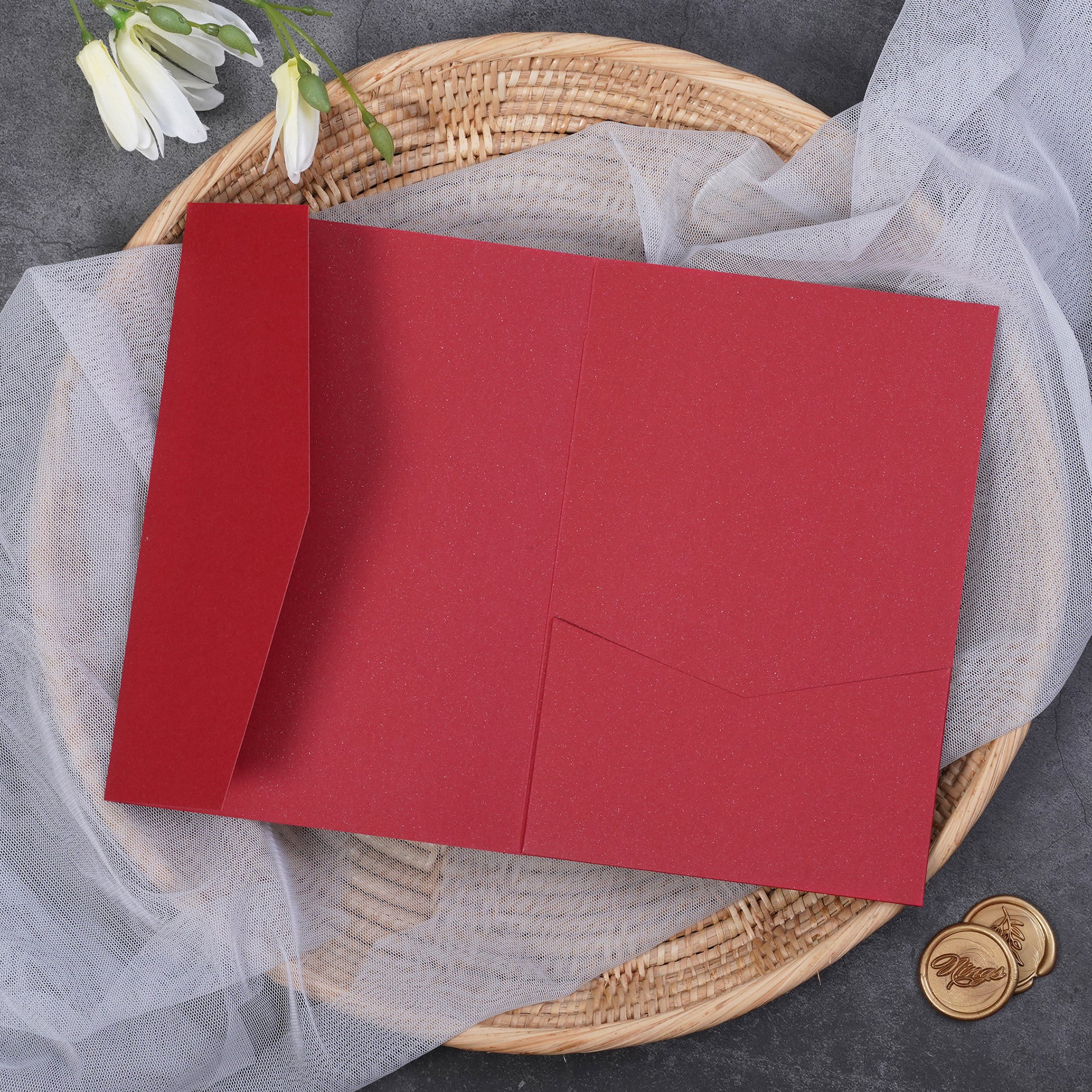 PONATIA Ten-color Classic Tri-fold Laser Cut Pockets PA-170