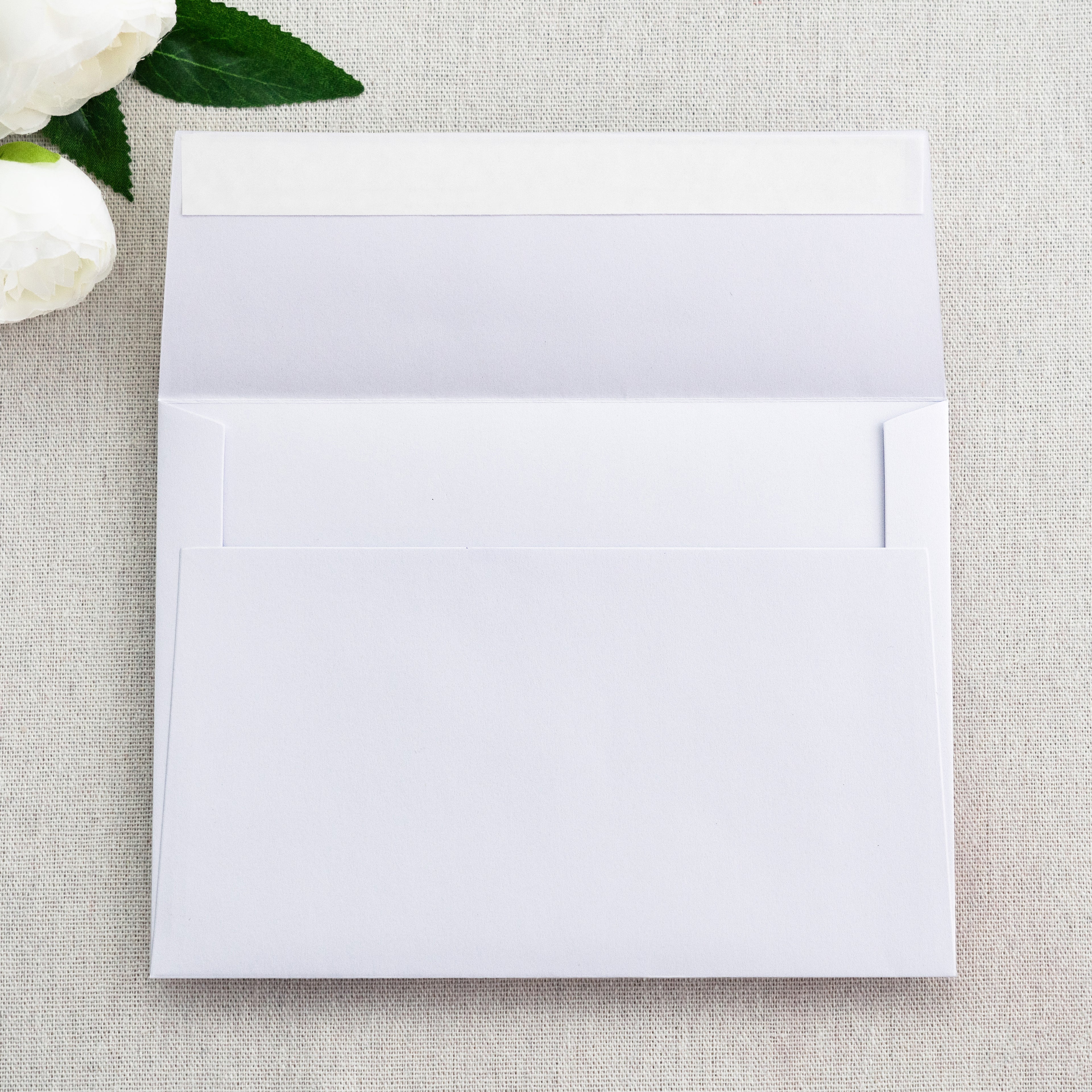 PONATIA 50 Pieces 5x7 White Envelopes, A7 Envelopes Self Seal for Weddings, Invitation Cards