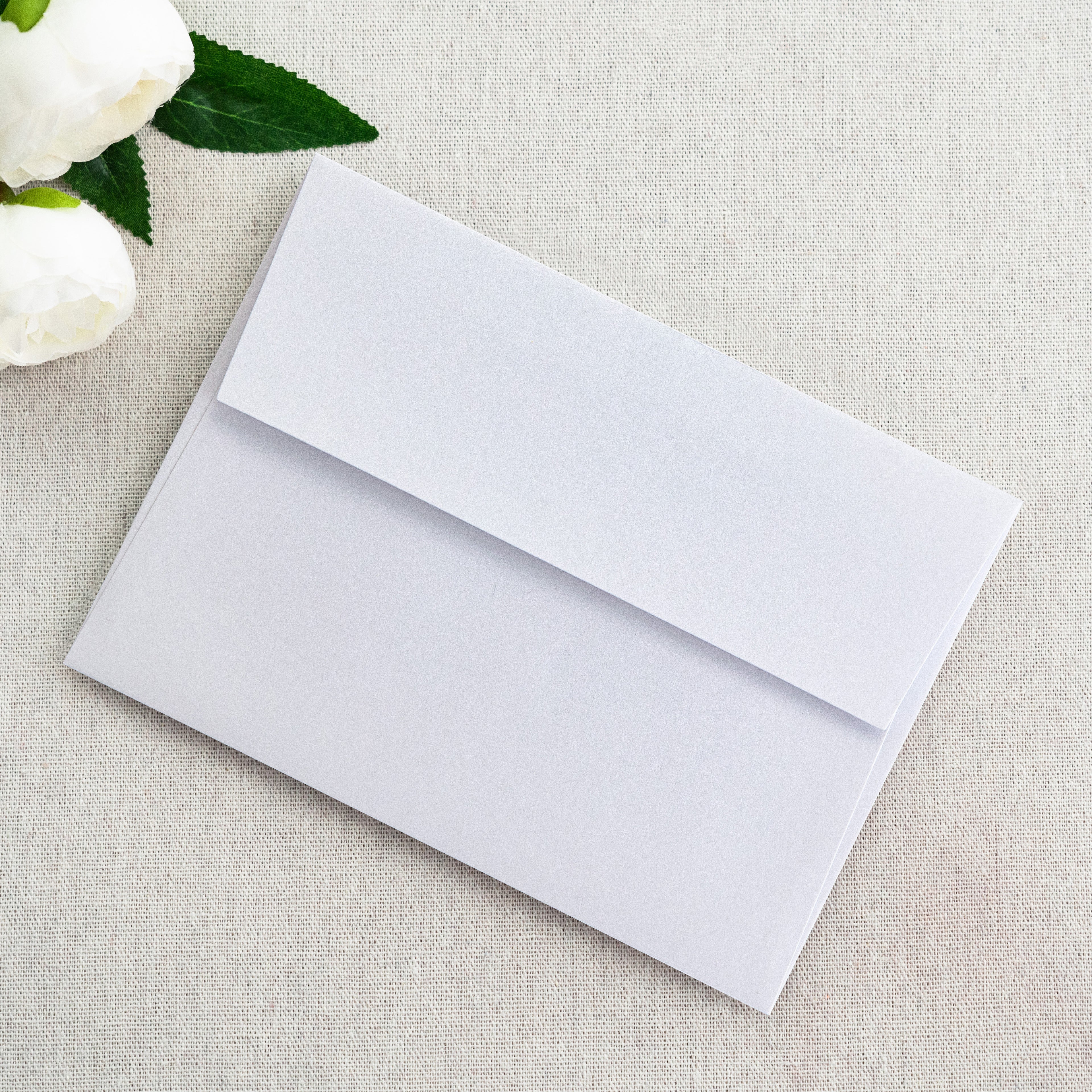 PONATIA 50 Pieces 5x7 White Envelopes, A7 Envelopes Self Seal for Weddings, Invitation Cards