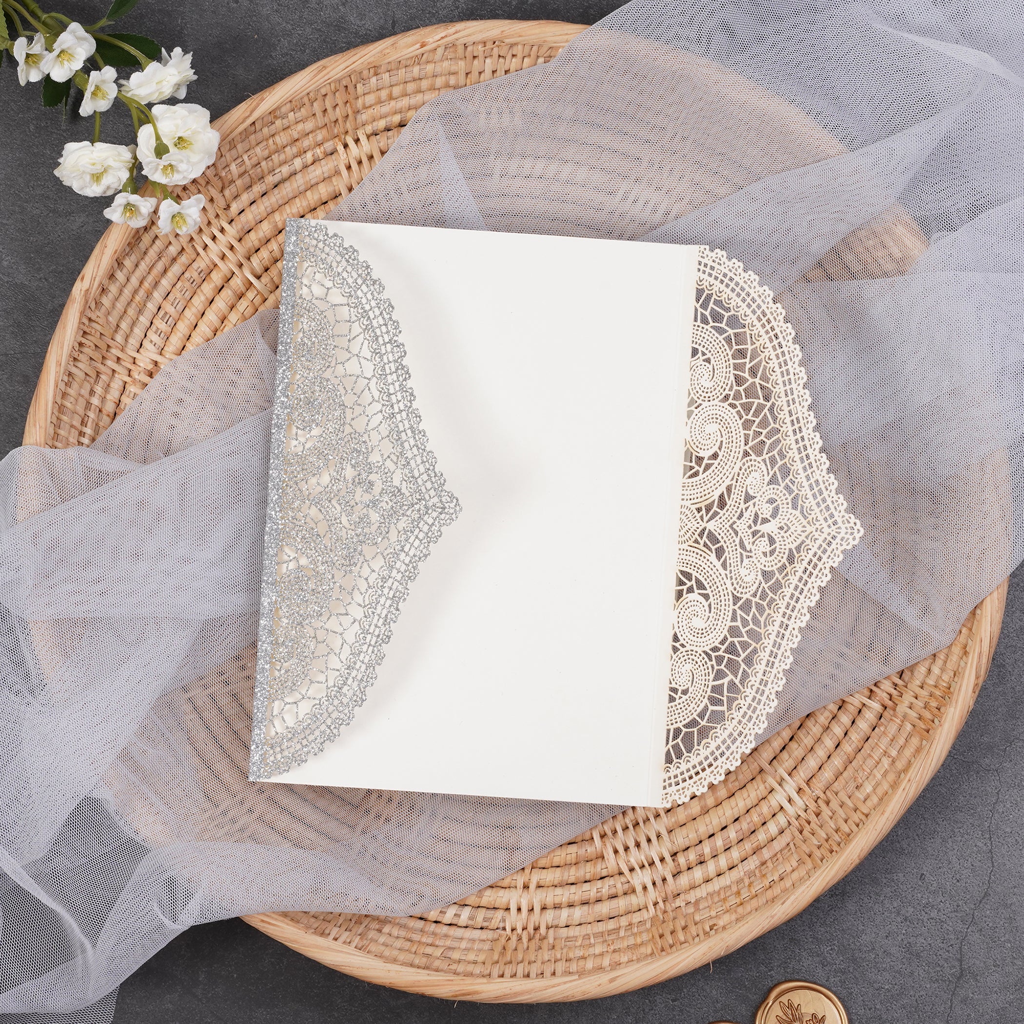 PONATIA Multi-color Gorgeous Chantilly Lace Laser Cut Pockets Series WSWL0077