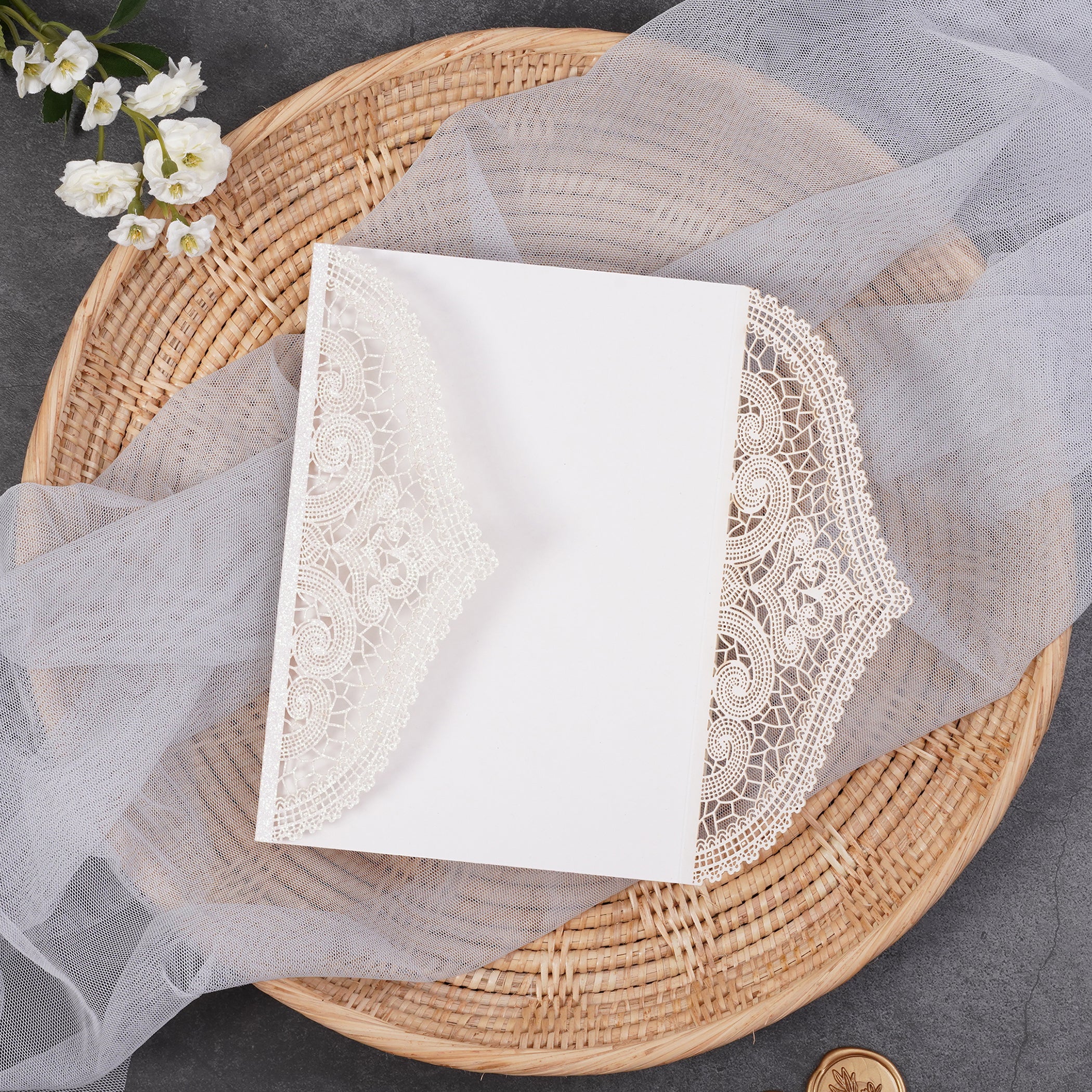 PONATIA Multi-color Gorgeous Chantilly Lace Laser Cut Pockets Series WSWL0077