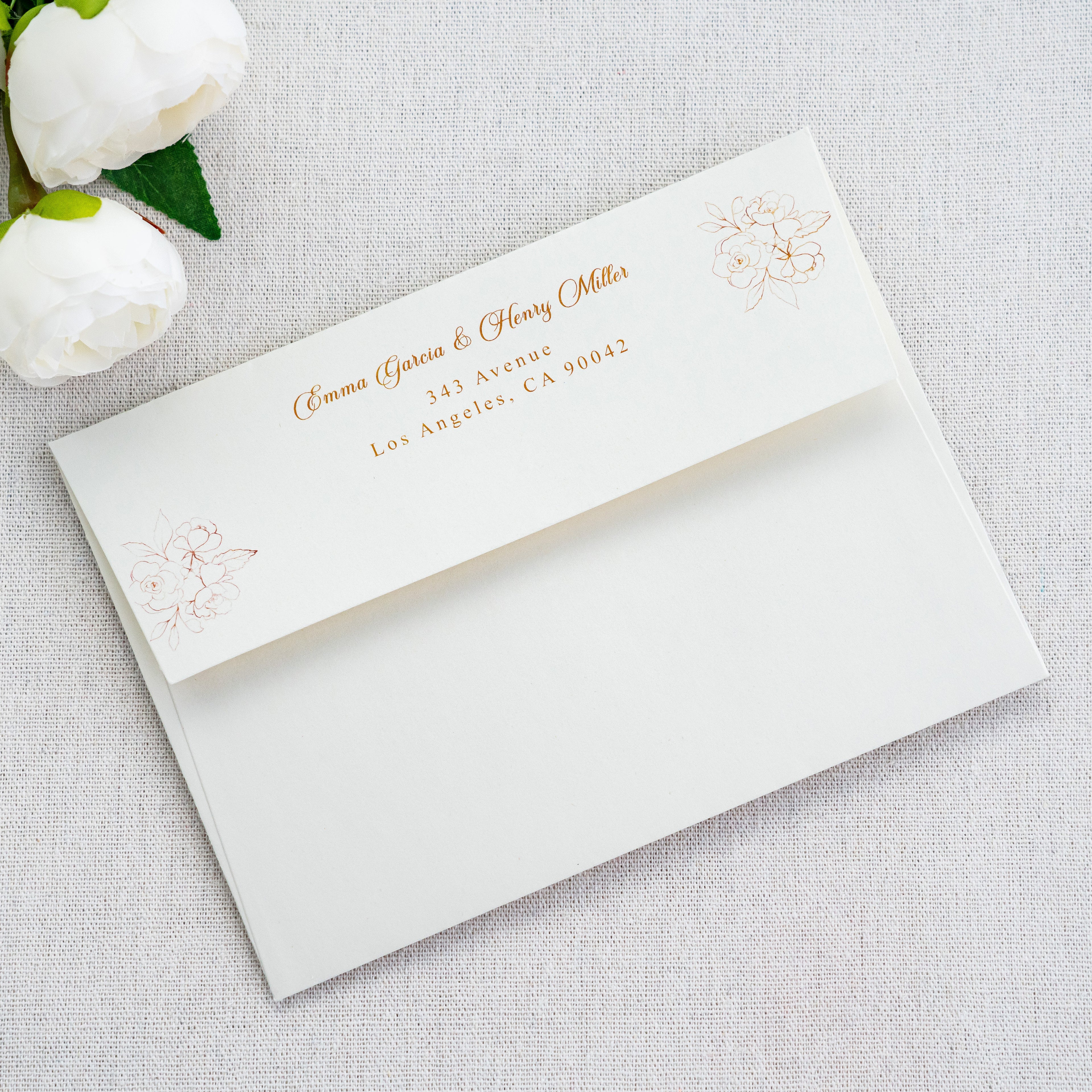 PONATIA 50 Pieces 5x7 Ivory Envelopes, A7 Envelopes Self Seal for Weddings, Invitation Cards