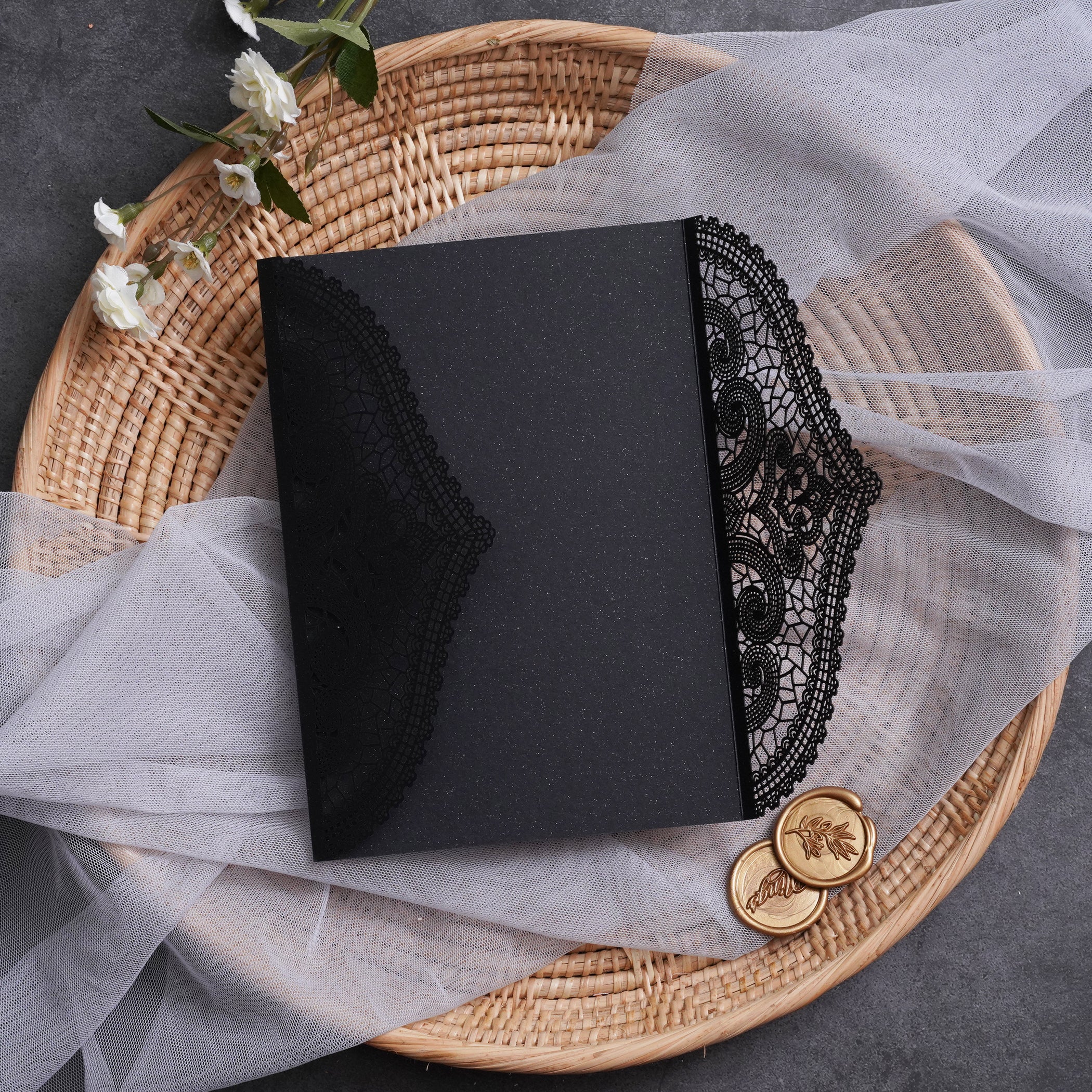 PONATIA Multi-color Gorgeous Chantilly Lace Laser Cut Pockets Series WSWL0077