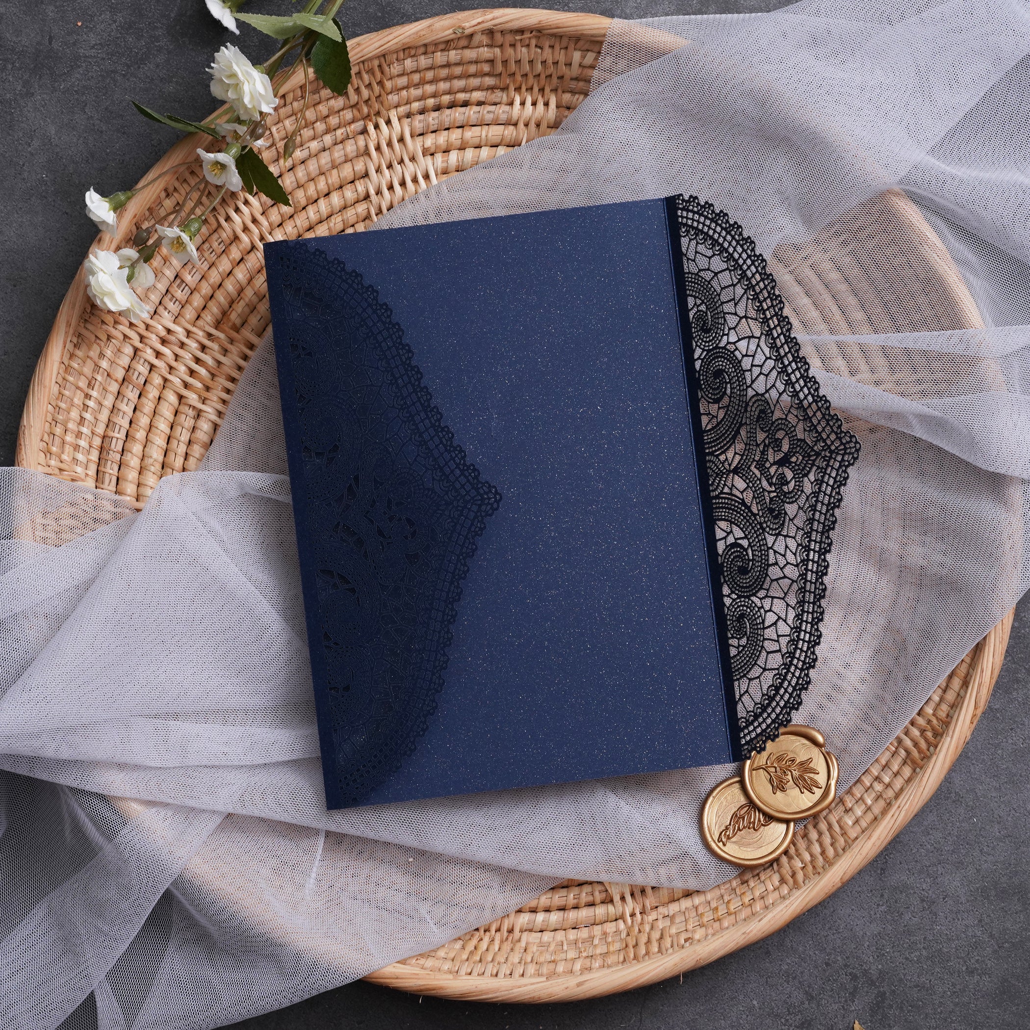 PONATIA Multi-color Gorgeous Chantilly Lace Laser Cut Pockets Series WSWL0077