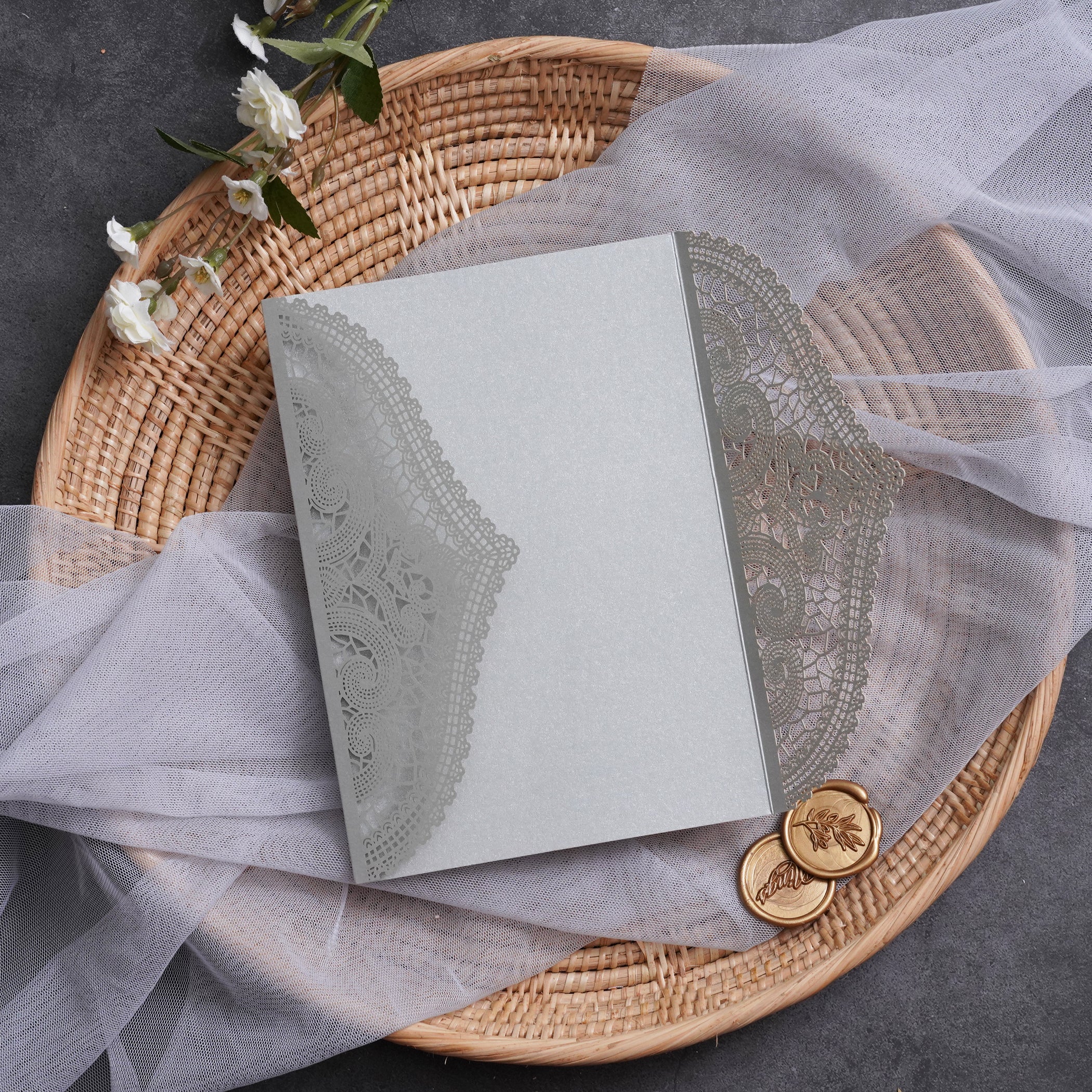 PONATIA Multi-color Gorgeous Chantilly Lace Laser Cut Pockets Series WSWL0077