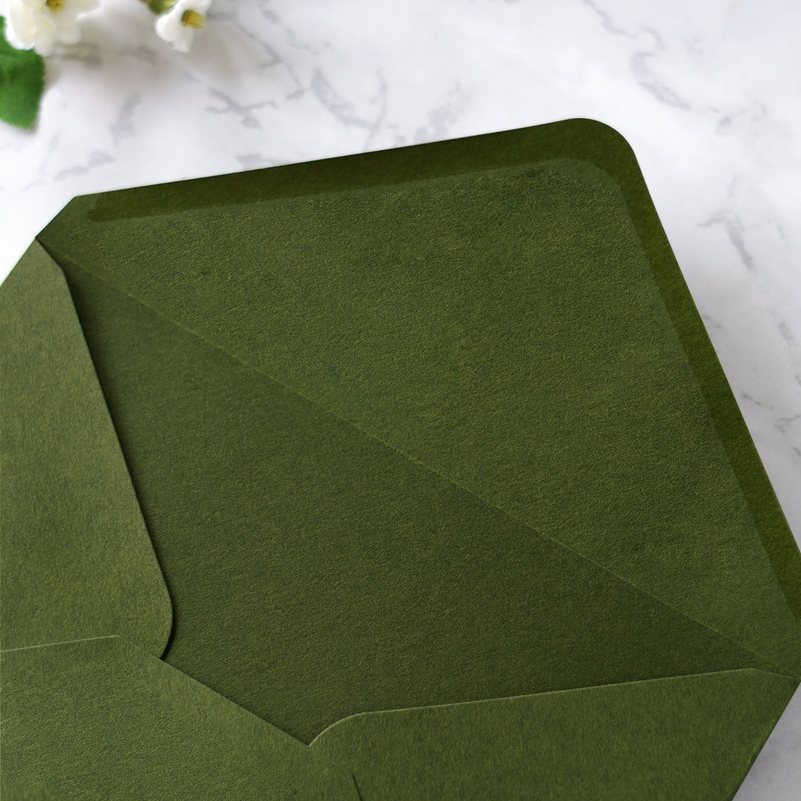 PONATIA 50 Pcs A7 Olive Green Envelopes for 5x7 Weddings Invitation Cards