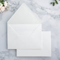 PONATIA 50 Pieces Ivory Euro Flap Envelopes for  Wedding Invitation Card