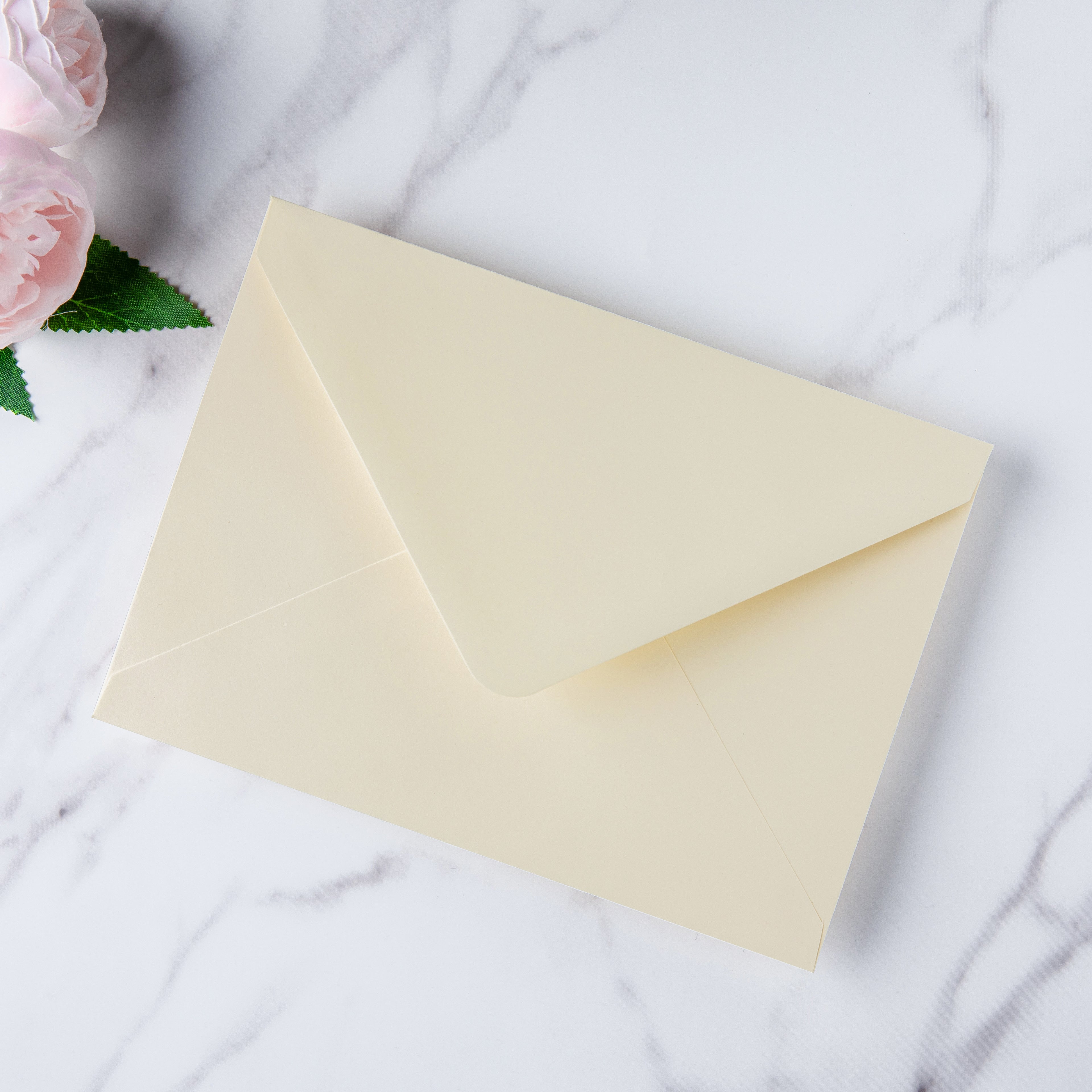 PONATIA 50 Pcs A7 Cream Envelopes for 5x7 Weddings Invitation Cards