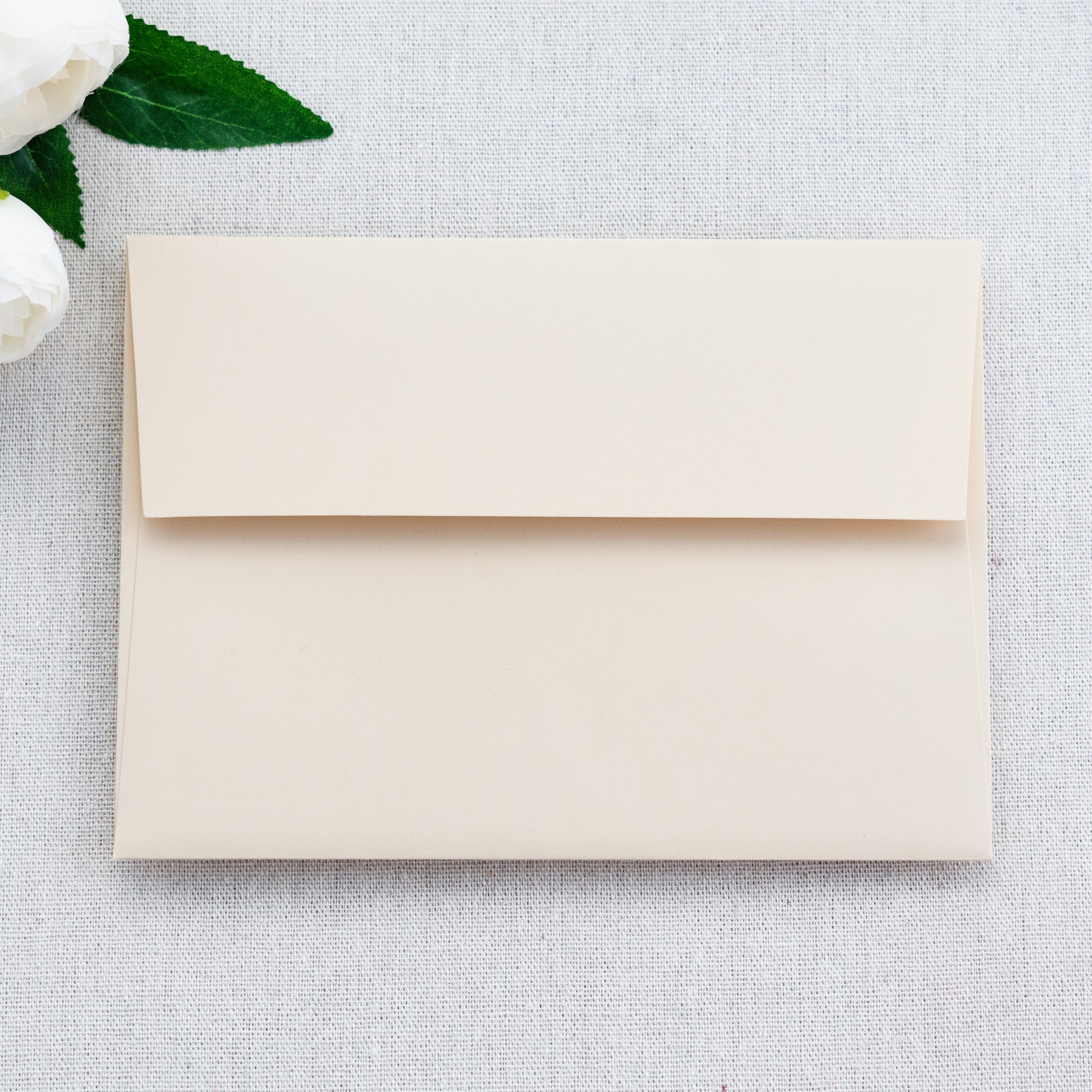 PONATIA 50 Pieces 5x7 Cream Envelopes, A7 Envelopes Self Seal for Weddings, Invitation Cards