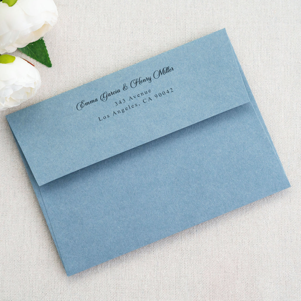 PONATIA 50 Pieces 5x7 Dusty Blue Envelopes, A7 Envelopes Self Seal for Weddings, Invitation Cards