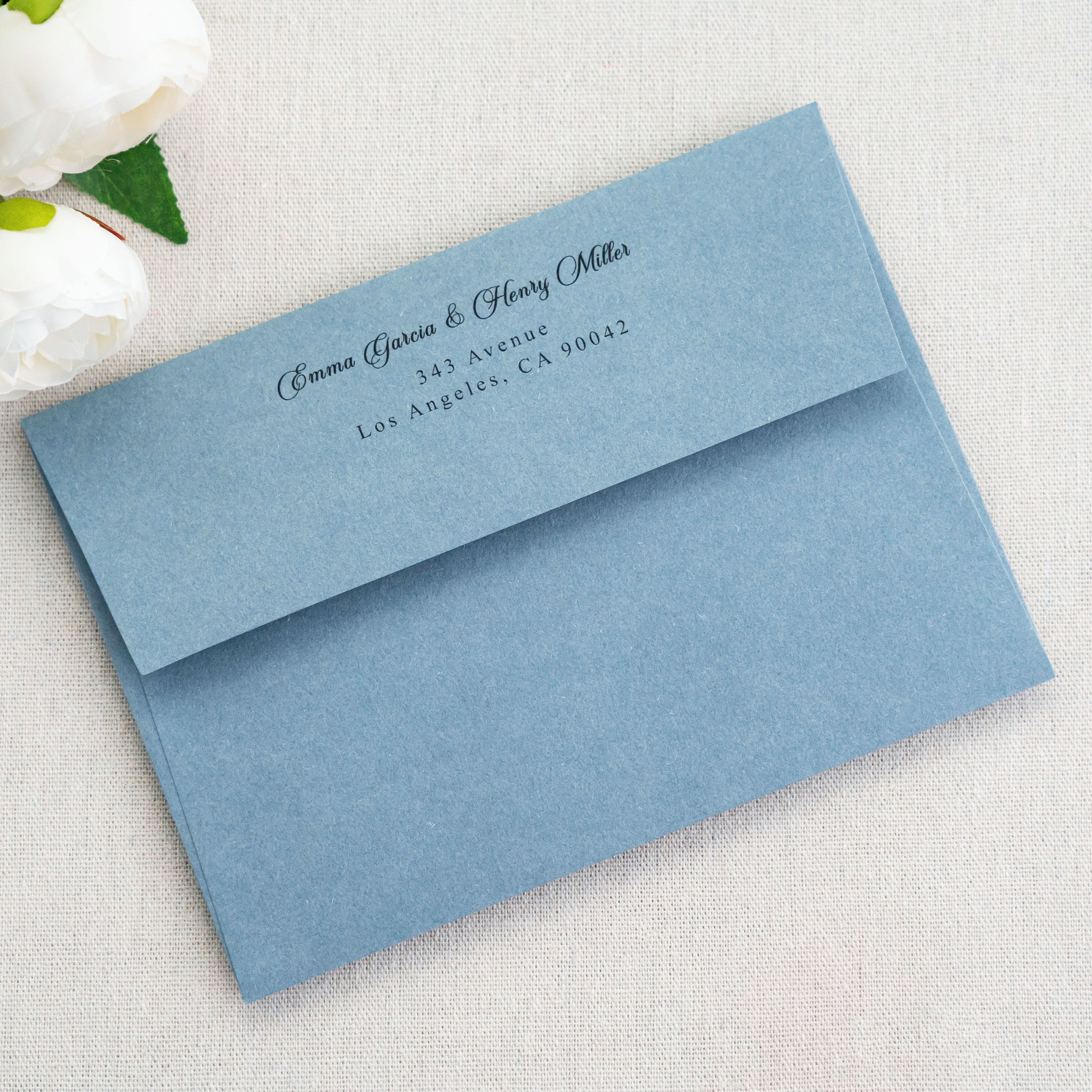 PONATIA 50 Pieces 5x7 Dusty Blue Envelopes, A7 Envelopes Self Seal for Weddings, Invitation Cards