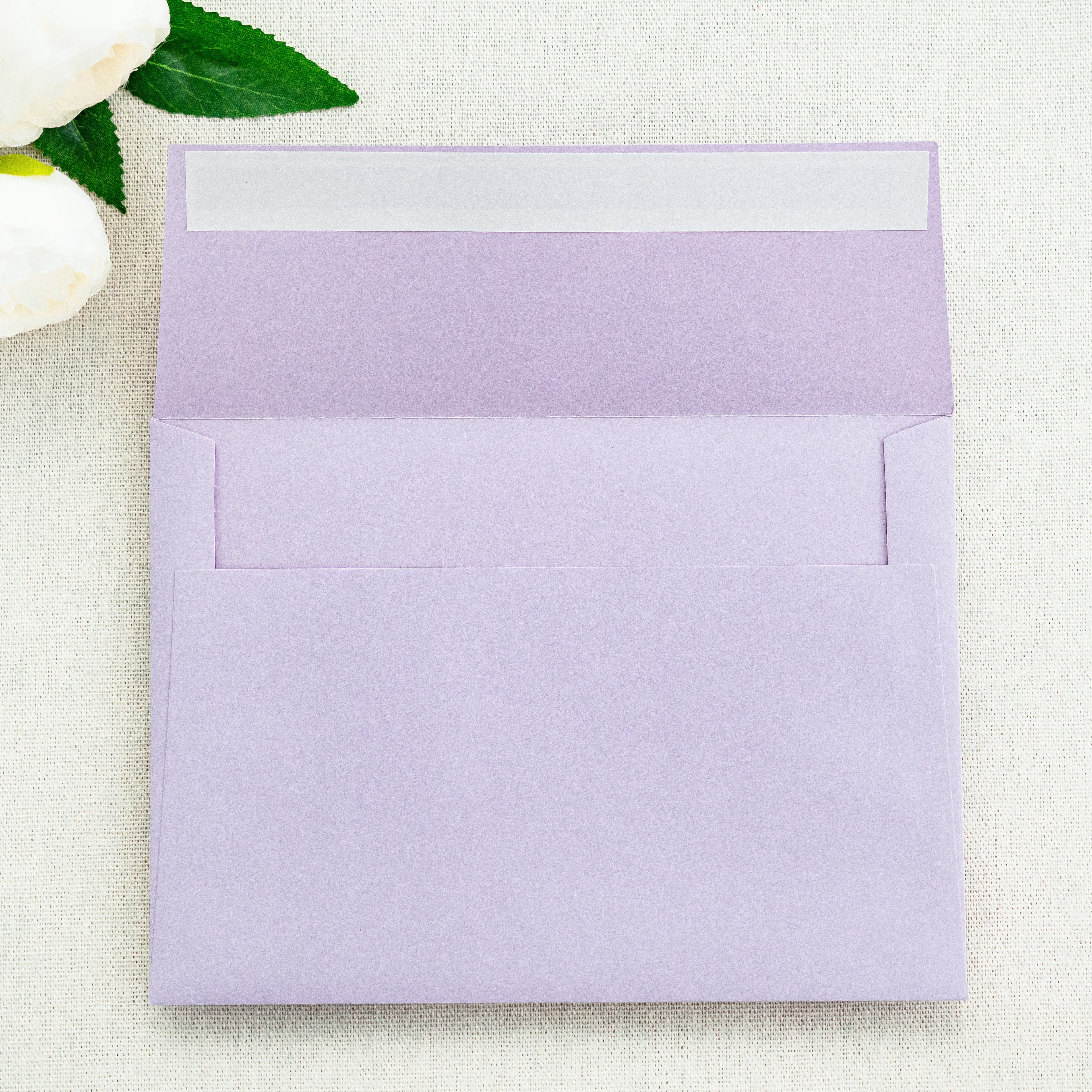 PONATIA 50 Pieces 5x7 Lilac Envelopes, A7 Envelopes Self Seal for Weddings, Invitation Cards
