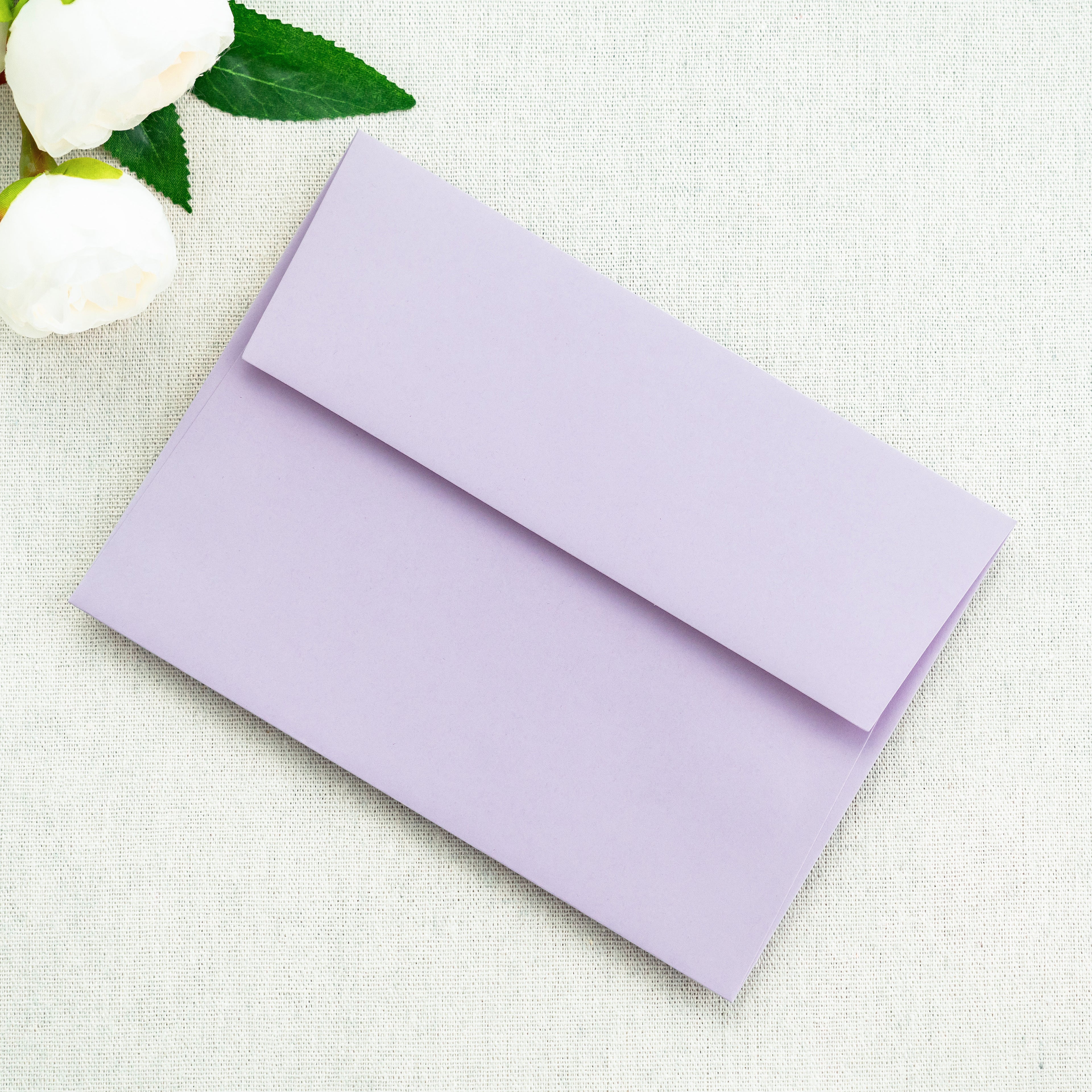 PONATIA 50 Pieces 5x7 Lilac Envelopes, A7 Envelopes Self Seal for Weddings, Invitation Cards
