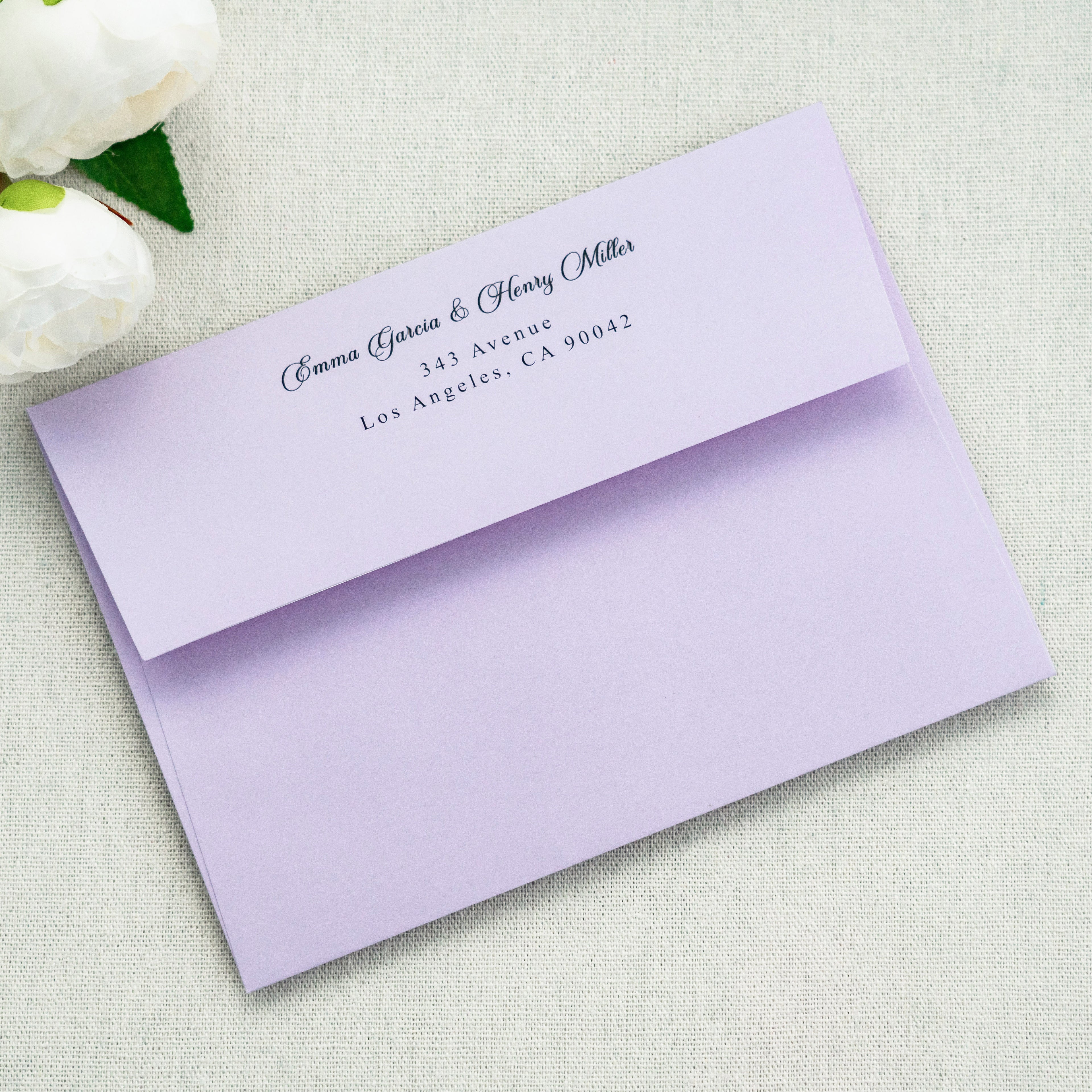 PONATIA 50 Pieces 5x7 Lilac Envelopes, A7 Envelopes Self Seal for Weddings, Invitation Cards