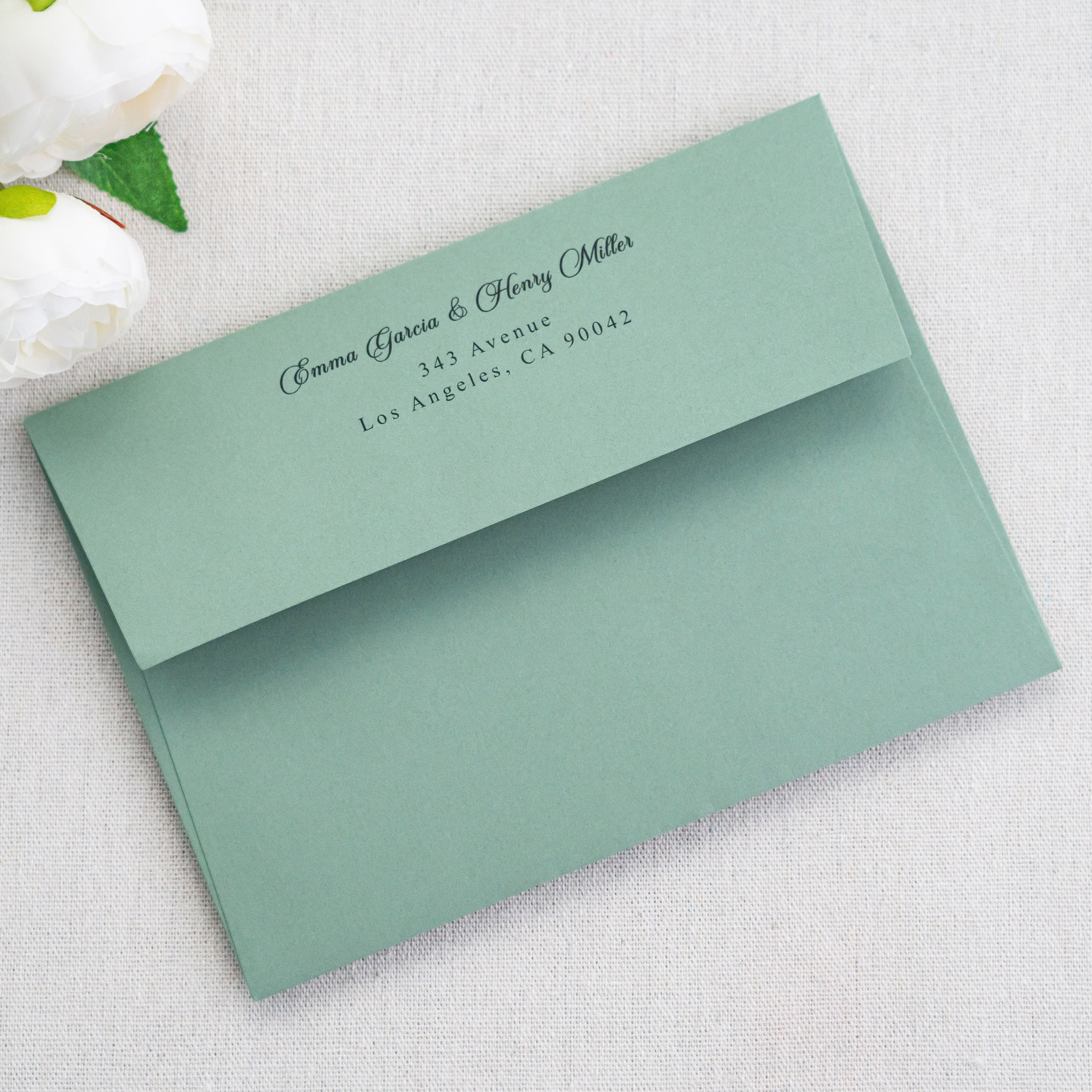 PONATIA 50 Pieces 5x7 Light Sage Green Envelopes, A7 Envelopes Self Seal for Weddings, Invitation Cards